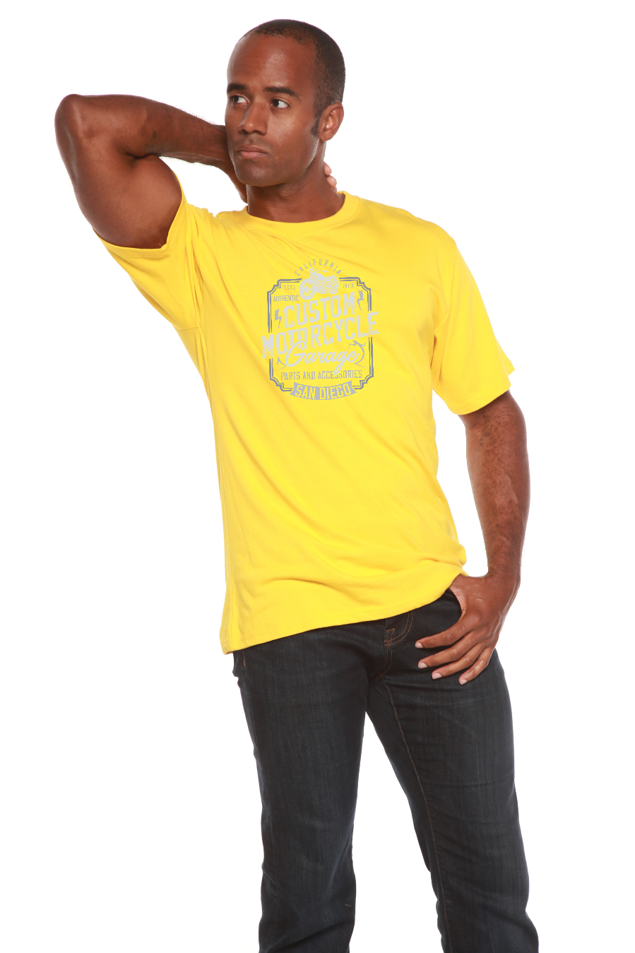 Mototrcycle Garage Men's Bamboo Viscose/Organic Cotton Short Sleeve Graphic T-Shirt